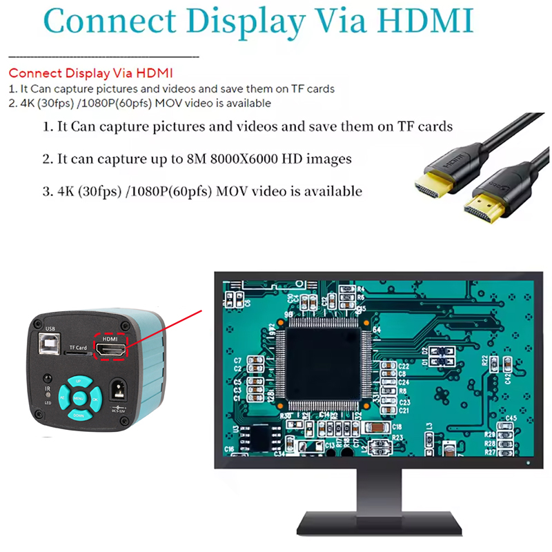 4K 고성능 전자 현미경, 소니 IMX327 센서, H - 4K Microscope Camera Sony Sensor 리뷰 및 가격